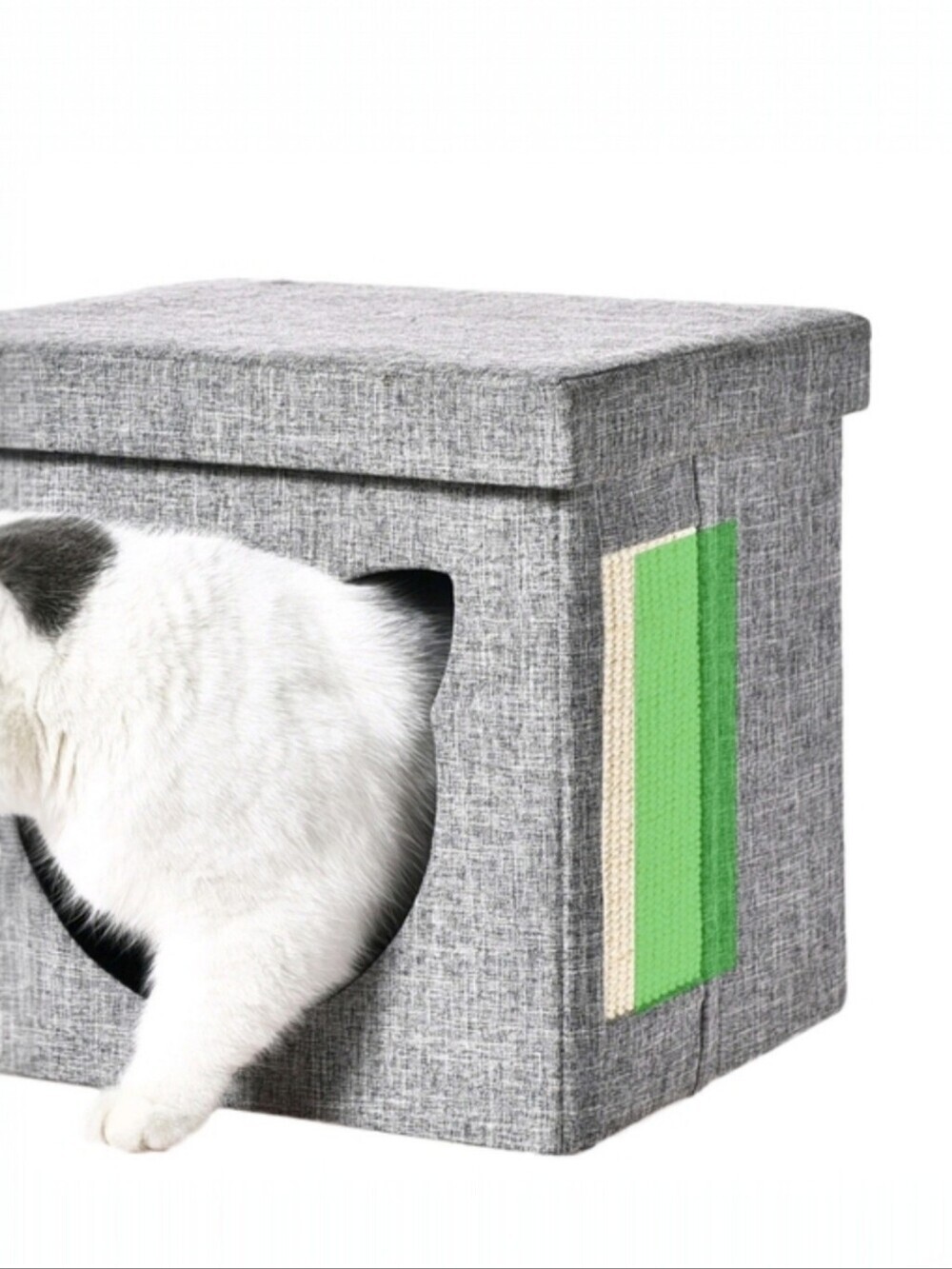 Vibrant Life Cat Cube Condo In GRAY, Satisfy your cat's desire to play and rest! - Picture 5 of 9